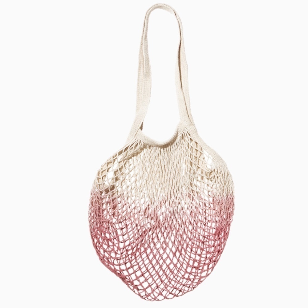 NWT Camp Collection Dip Dye Market Tote Pink Cream